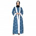 Layered abaya in French Blue
